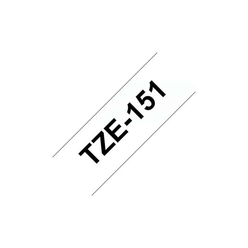 Brother Labelling Tape 24mm - Black on Clear TZE-151