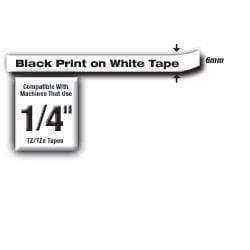 Brother TZe211 label-making tape Black on white TZe