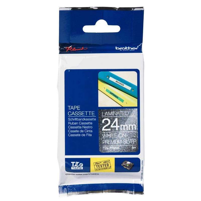 Brother TZe-PR955 label-making tape White on silver