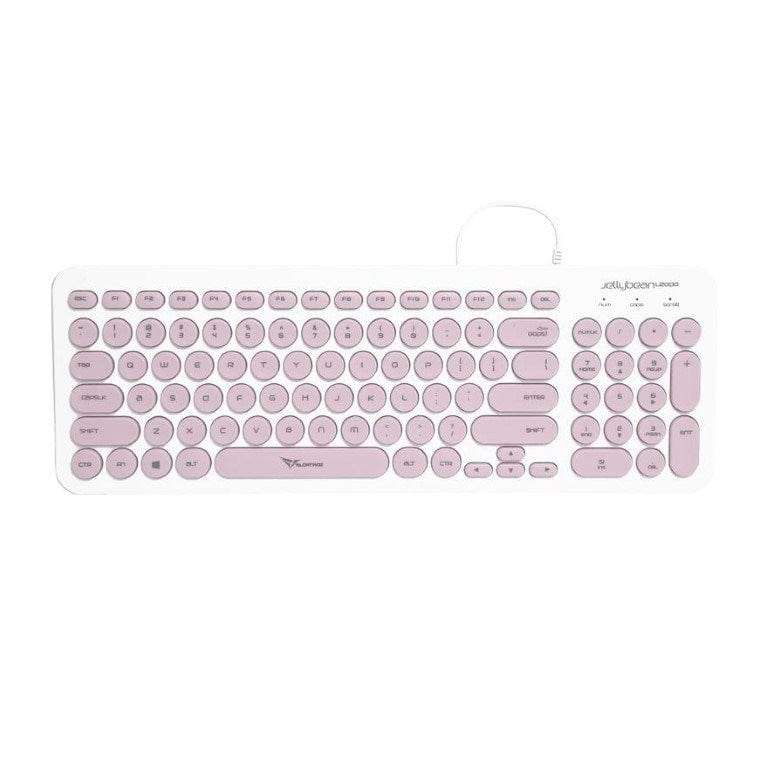 Alcatroz Jellybean U2000 Keyboard and Mouse White Peach U2000WP