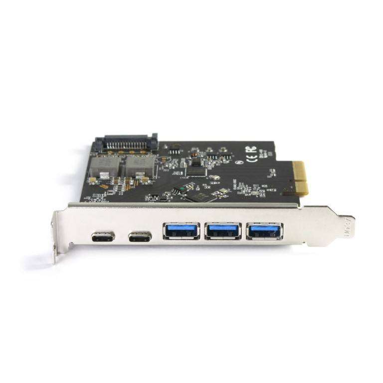 Vantec 5-port USB PCIe Host Adapter Card UGT-PC3A2C