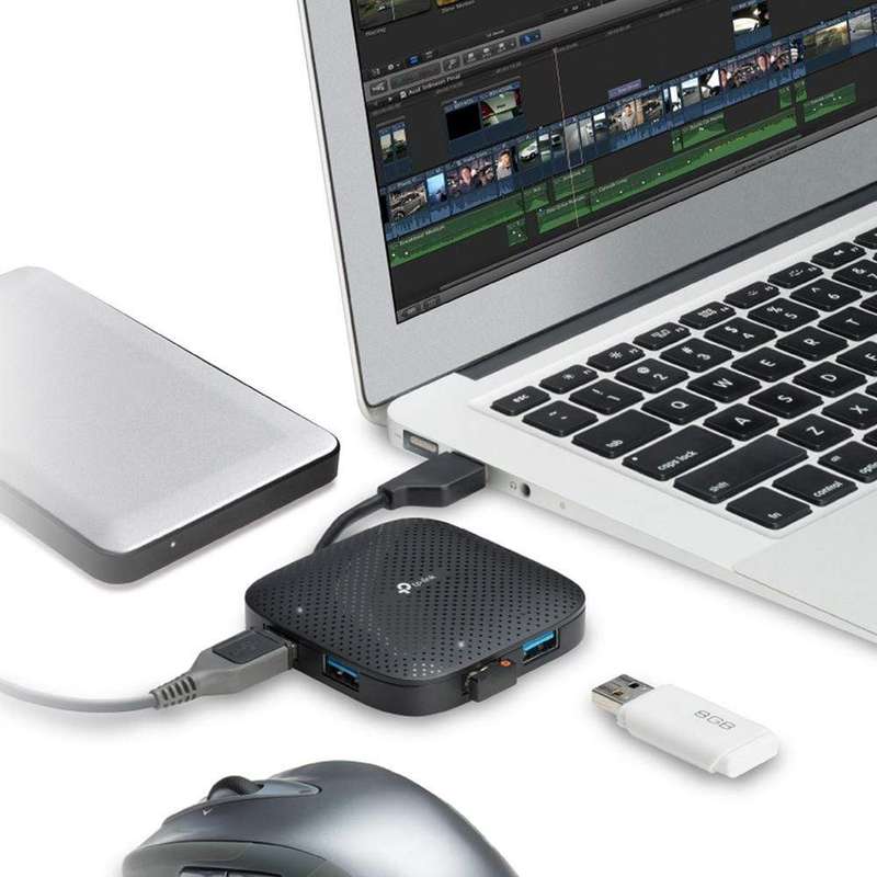 TP-Link UH400 Interface Hub USB 3.2 Gen 1 (3.1 1) Type-A 5000 Mbit/s Black