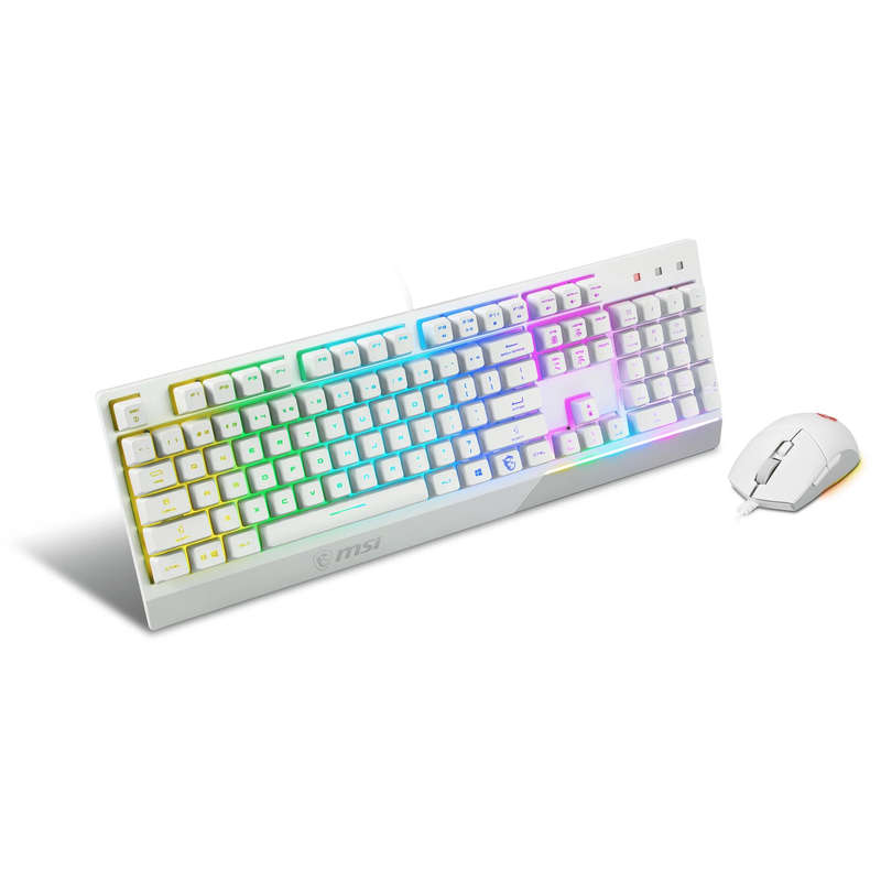 MSI Vigor GK30 Mechanical Gaming Keyboard and Clutch GM11 Gaming Mouse Combo White
