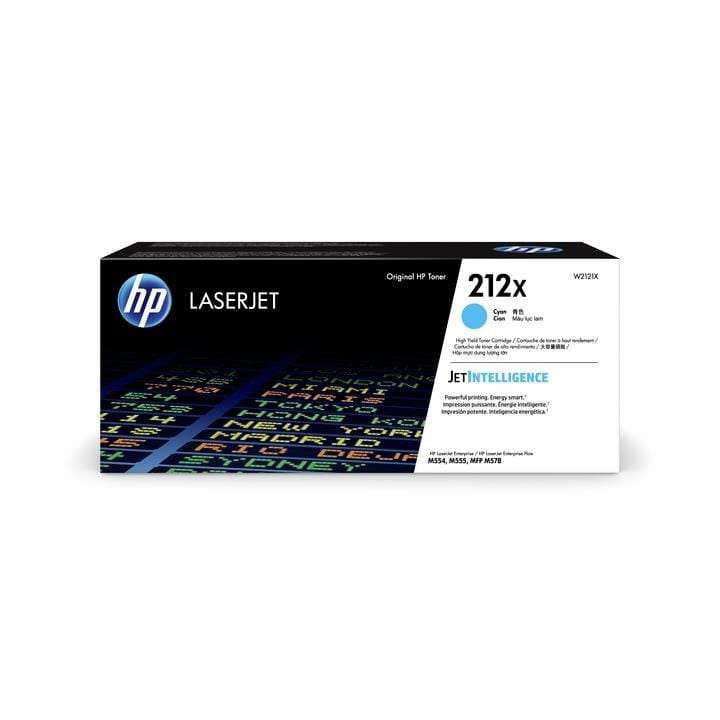 HP 212X Cyan Toner Cartridge 10,000 Pages W2121X Original Single - pack