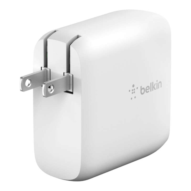 Belkin Dual 65W USB-C GaN Wall Charger with PPS - White WCH013VFWH