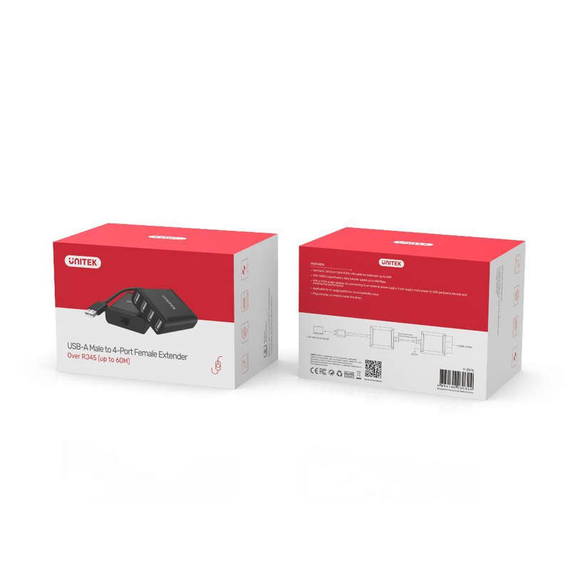 UNITEK Y-2516 Interface Hub USB 2.0 480 Mbit/s Black