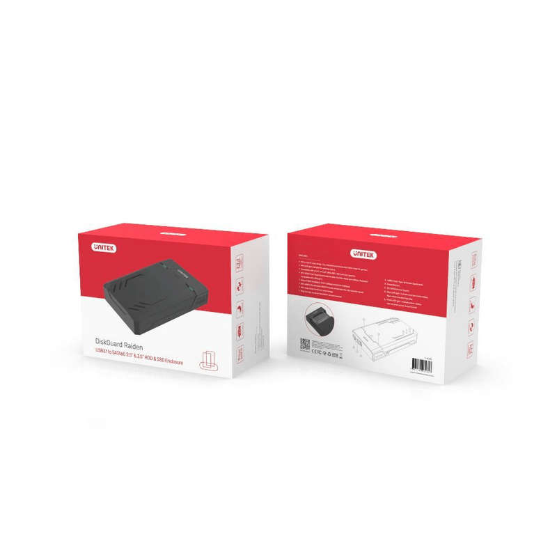 Unitek DiskGuard Raiden SATA III 2.5/3.5-inch HDD/SSD Hard Disk Enclosure Y-3035