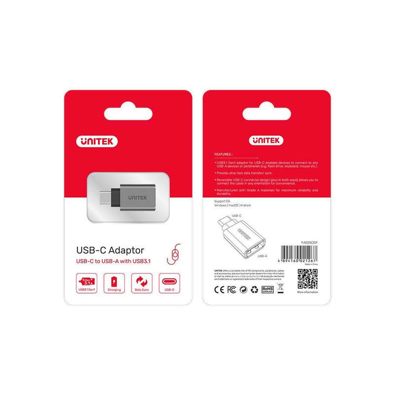 Unitek USB-C to USB-A Adapter Y-A025CGY