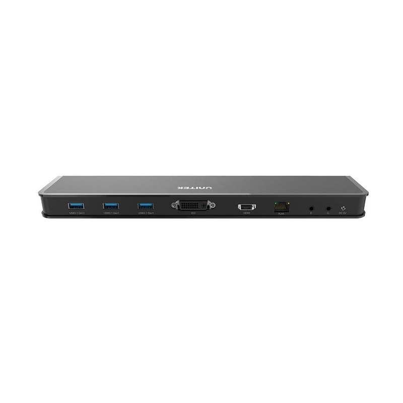 UNITEK Y-D001A Notebook Dock/port Replicator Wired USB 3.2 Gen 1 (3.1 Gen 1) Type-C Black