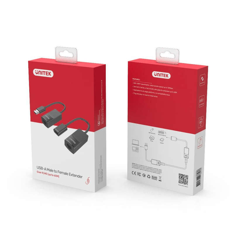Unitek USB Extender Over Cat 5/ Cat 5e Y-UE01001
