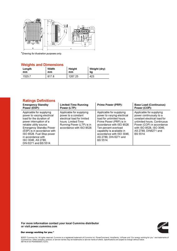 100 kVA Cummins Diesel Generator - Open Version