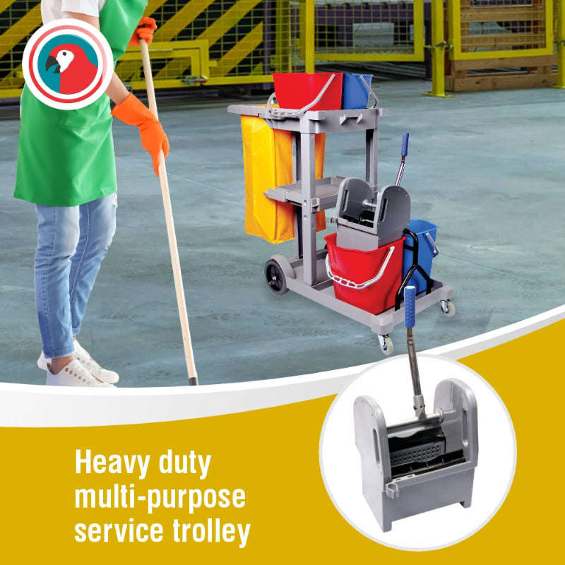 Parrot Janitorial Multipurpose Service Trolley