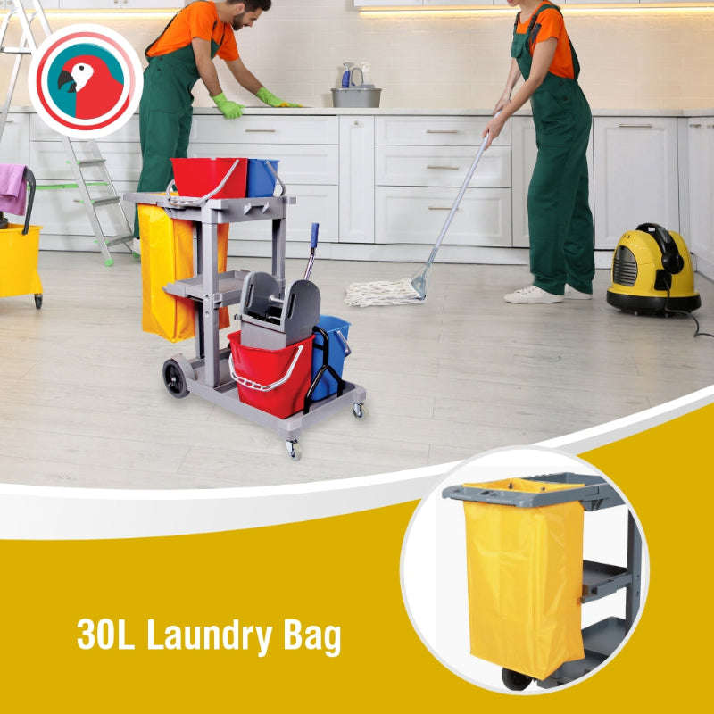 Parrot Janitorial Multipurpose Service Trolley
