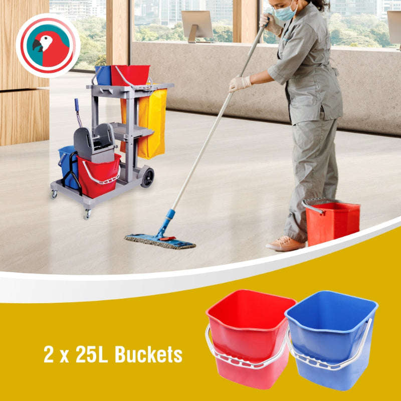 Parrot Janitorial Multipurpose Service Trolley