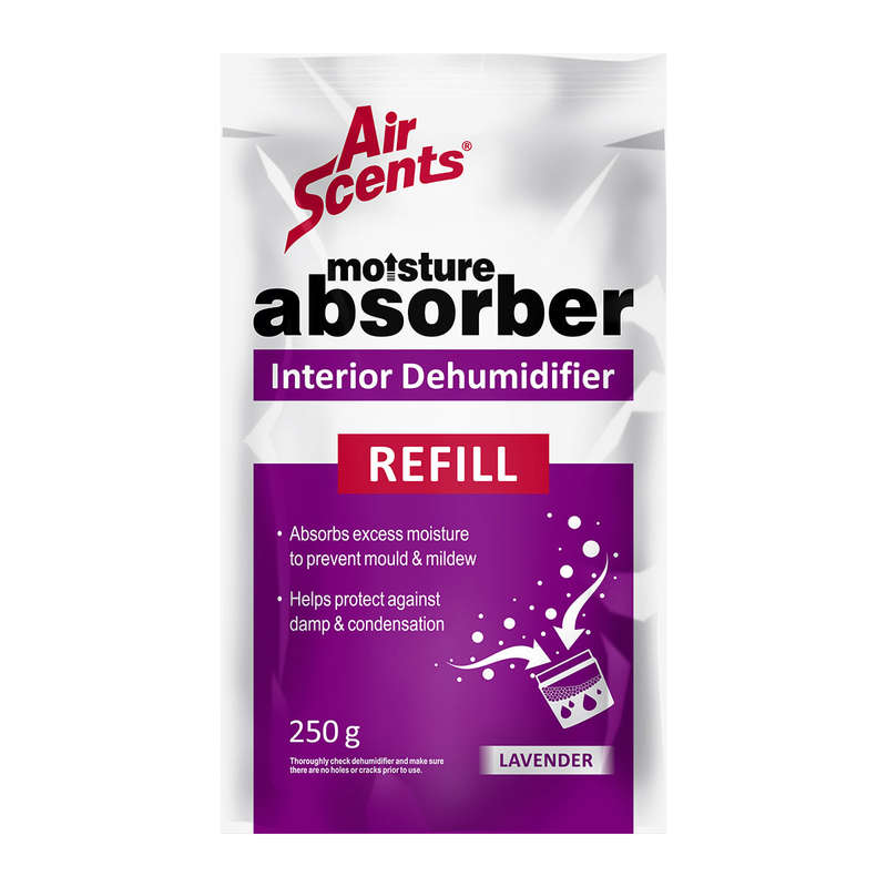 Air Scents Moisture Absorber Interior Dehumidifier Refill Lavender 250g