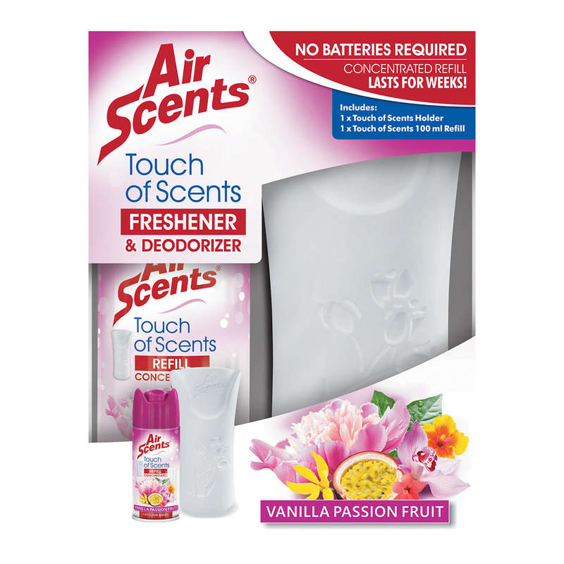 Air Scents Touch Of Scents Air Freshener & Deodorizer Vanilla & Passion Fruit