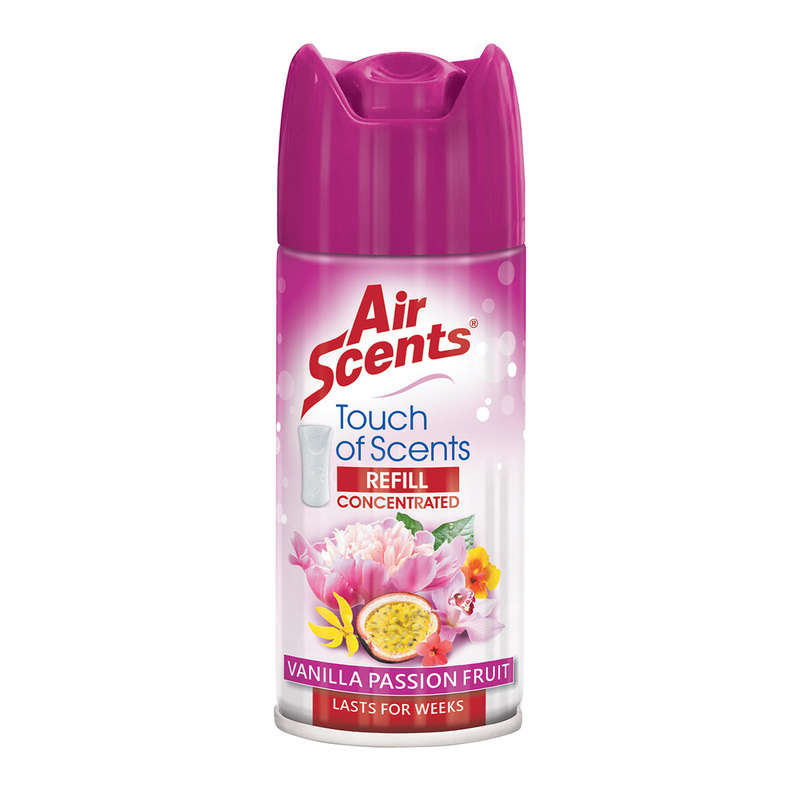 Air Scents Touch Of Scents Air Freshener & Deodorizer Refill Vanilla & Passion Fruit 100ml