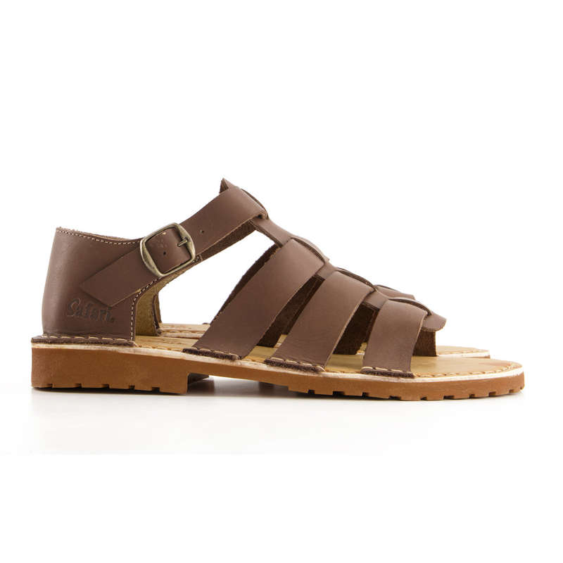 Bata Safari Mens Open Toe Sandal Cognac