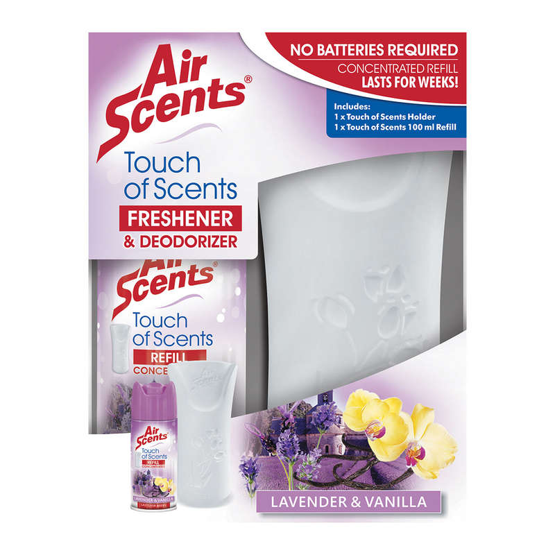 Air Scents Touch Of Scents Air Freshener & Deodorizer Lavender & Vanilla