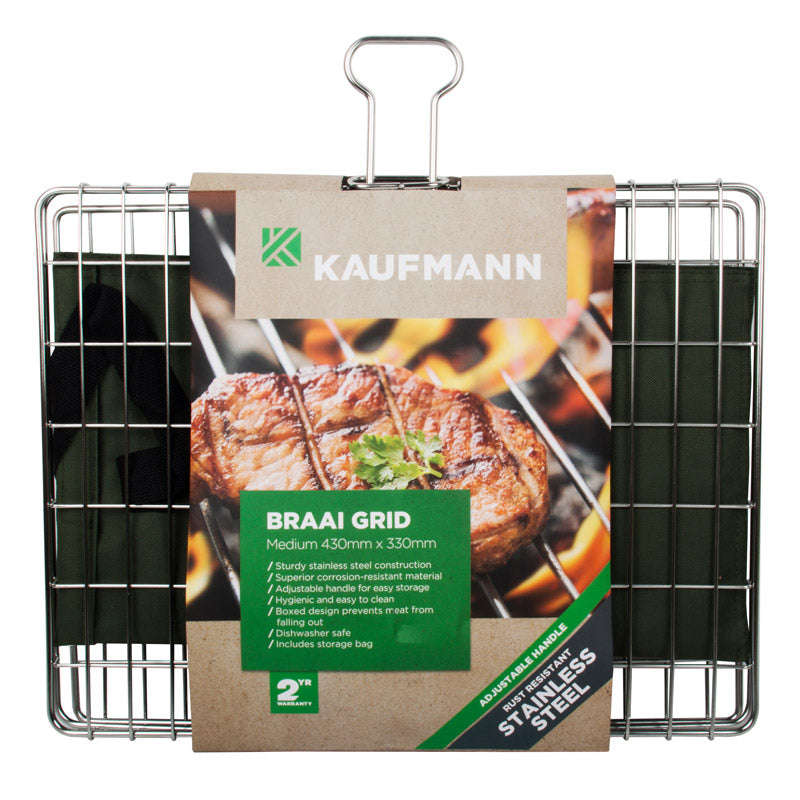 Kaufmann Adjustable Stainless Steel Braai Grid