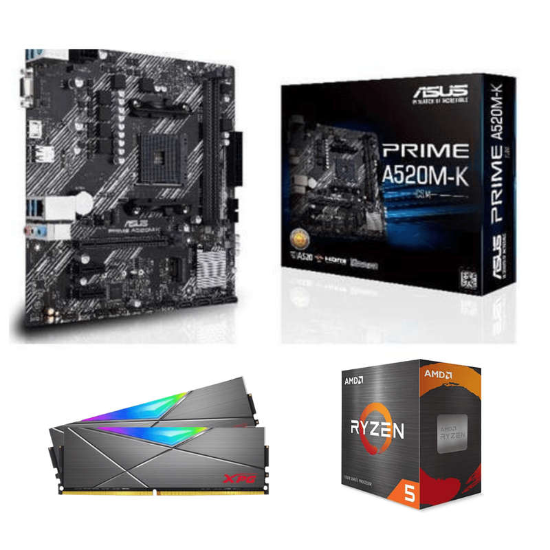 AMD Ryzen 5 3600 - ASUS PRIME A520M-K - (2X8GB) 16GB 3200MHz RGB RAM - Upgrade Kit