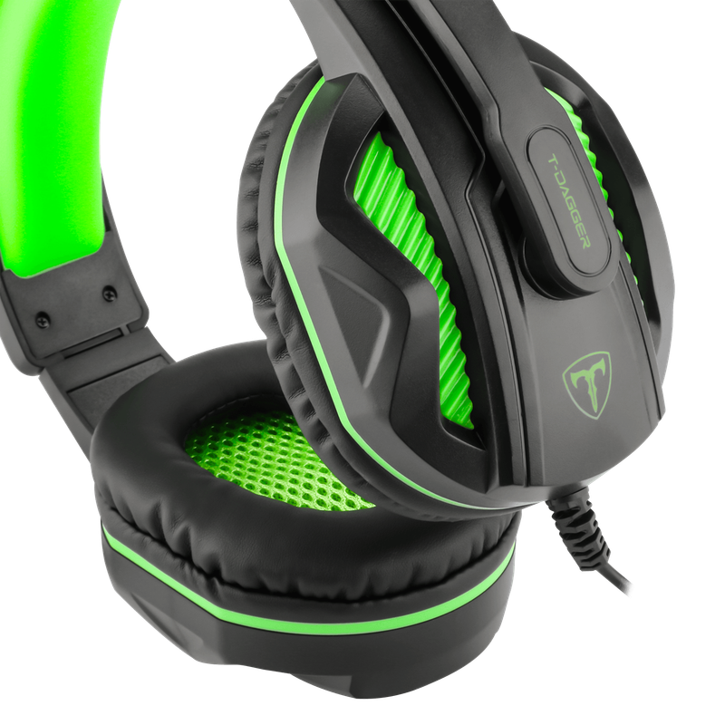 T-Dagger COOK 3.5MM Gaming headset  Black/Green