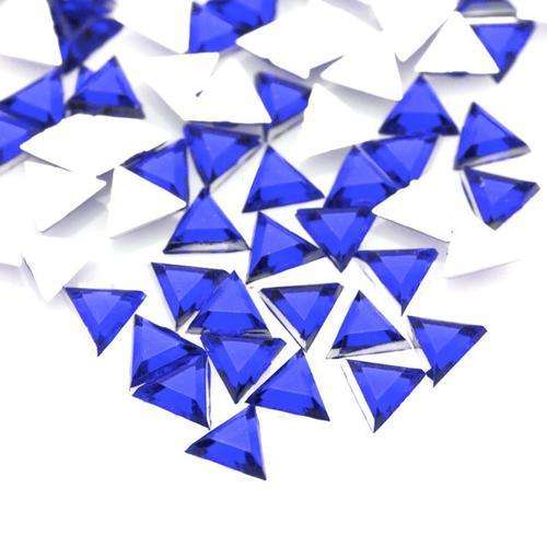 Royal Blue Flat Back Triangle Shape Nail Art Rhinestones - 3mm / Royal Blue
