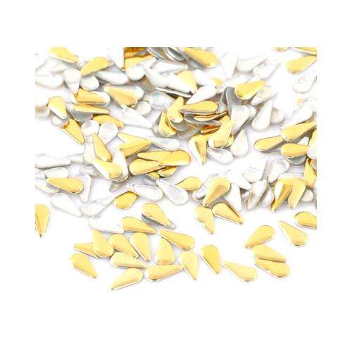 Gold Metal Studs Nail Art Teardrop 6mm - 6mm / Gold