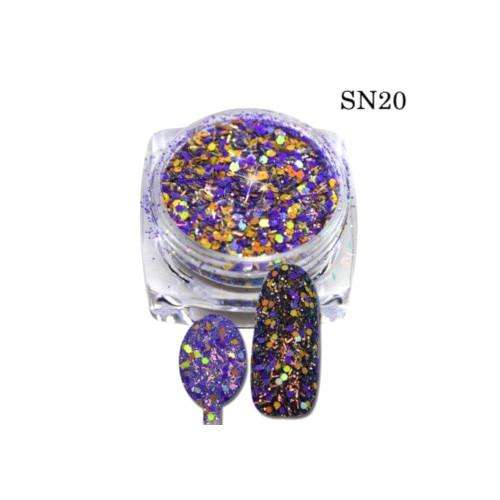 Nail Art Cheese Glitter - SN20 - 2.5cm / Purple