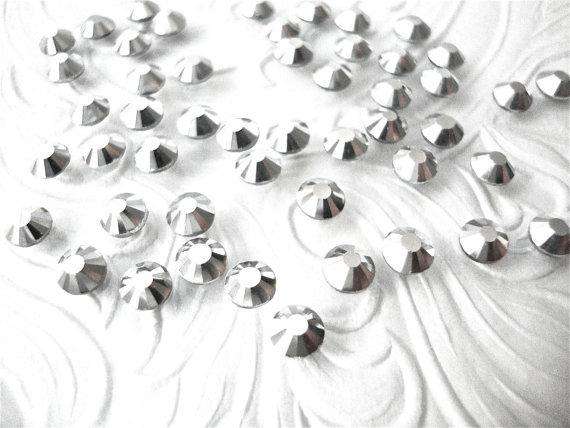 SS10 Hot Fix Iron On Rhinestones - Silver Hematite - SS10 / Silver