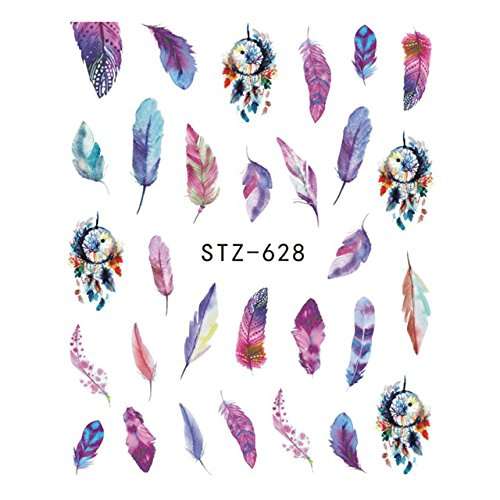 Water Slide Decals - Feathers Stz-628 - Multicolor