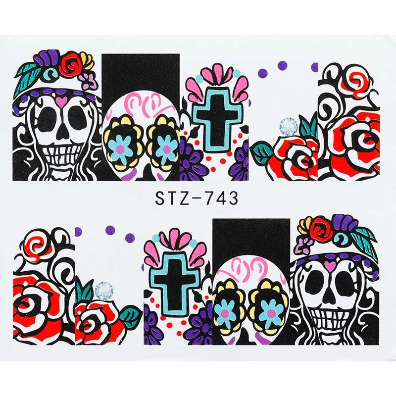 Water Transfer Nail Art - STZ743 - Multicolor