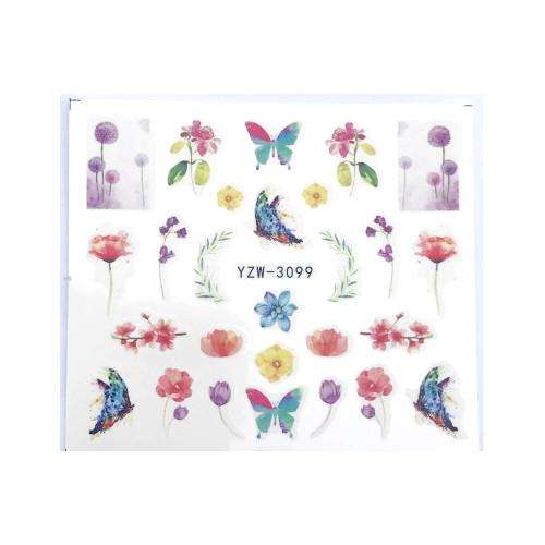 Water Transfer Nail Art Butterfly Decals - 3099 - Multicolor