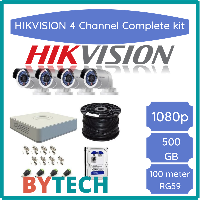 4 Channel Hikvision 1080p Turbo HD CCTV Kit With 2TB HDD - Hikvision - cctv,cctv,cctv,cctv,cctv