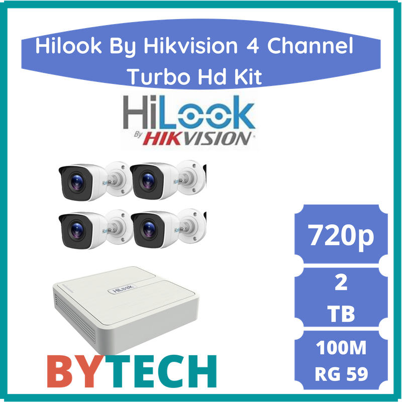 Hilook by Hikvision 4Ch 720P Turbo HD CCTV With 2TB HDD- cctv,cctv,cctv,cctv,cctv