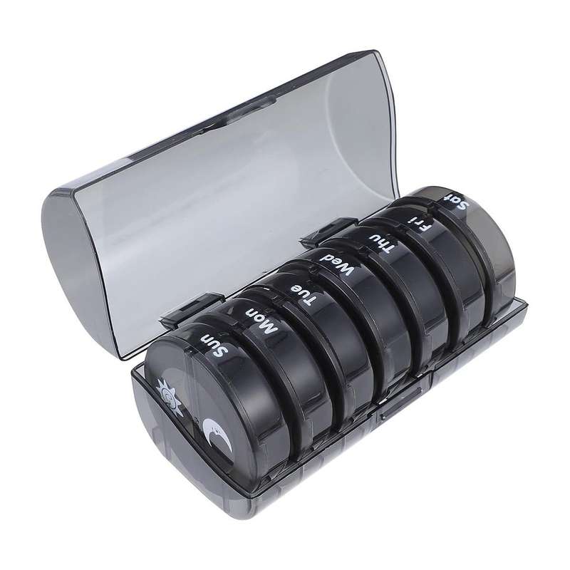 7-Day Pill Organizer  Portable Box with 2 Compartments