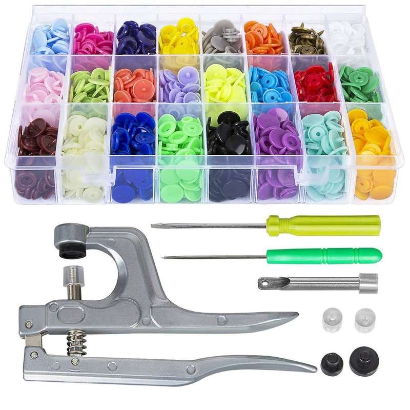 Craft 360 Sets T5 Plastic Snap Button with Snaps Pliers Tool Kit