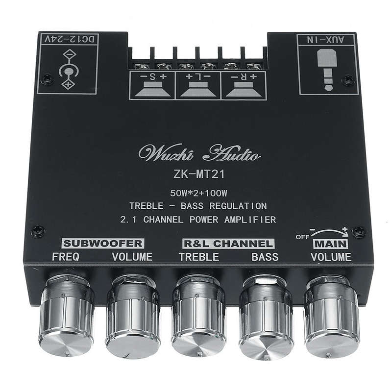 ZK-MT21 50W x 2+100W 2.1 Channel Bluetooth Digital Amplifier Module