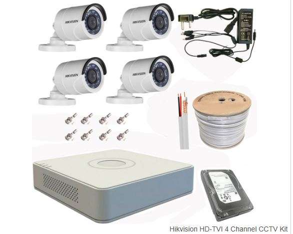 Hikvision HD-TVI 4 Channel CCTV Kit