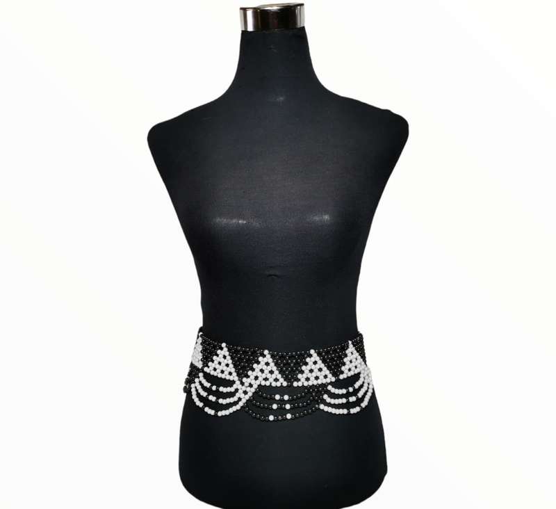 Xhosa Belt N02 Child Black/White