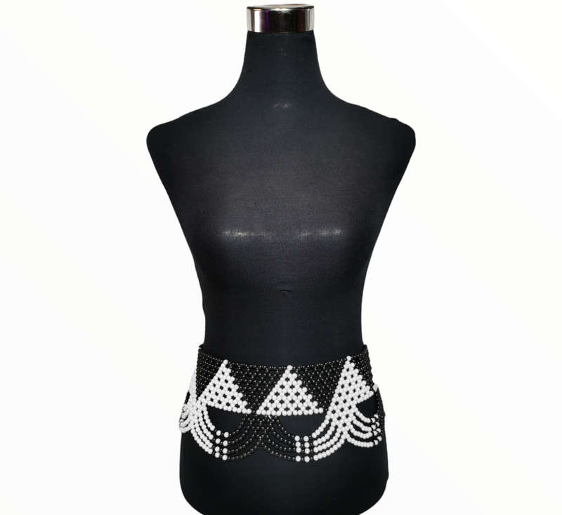 Xhosa Belt N02 Lady Black/White