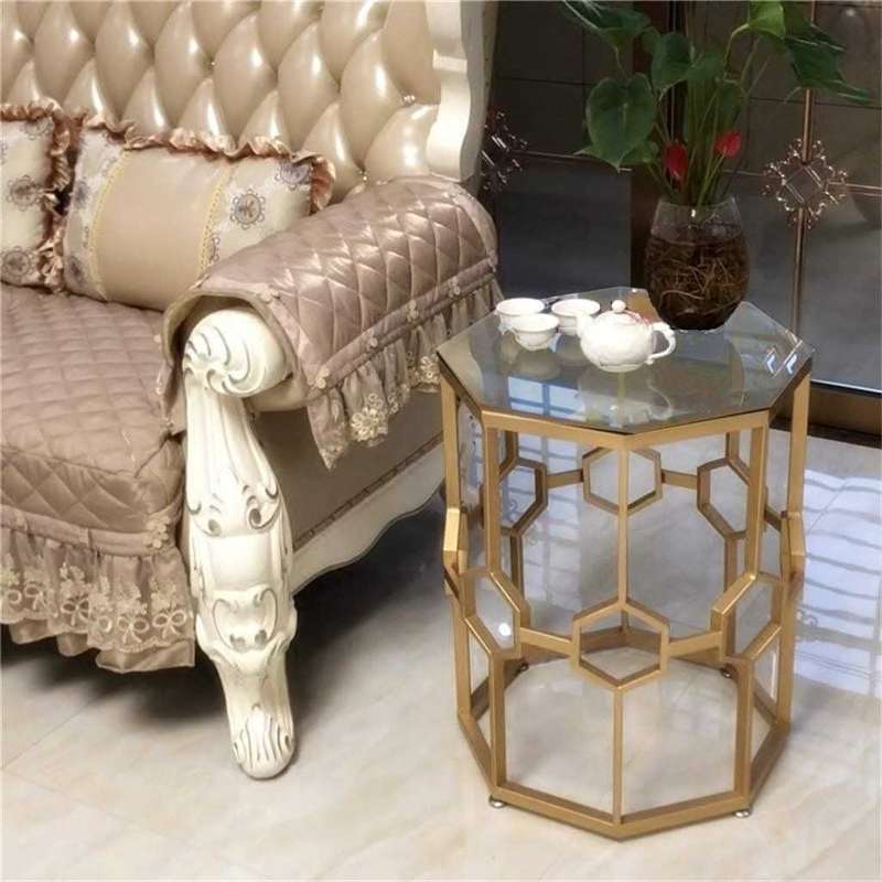 Amelia Geometric Side Table