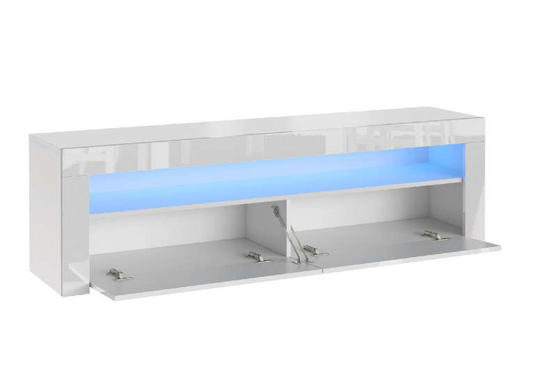 Alejandro Modern Contemporary LED TV Stand for TV's up to 70" - White