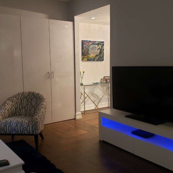 Alejandro Modern Contemporary LED TV Stand for TV's up to 70" - White