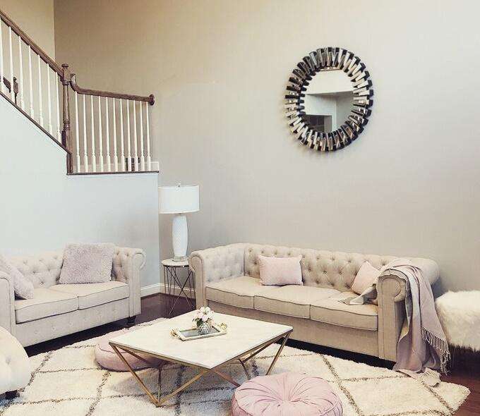 Lola's Sunburst Round Accent Mirror