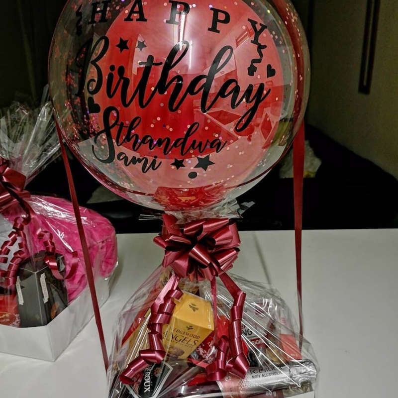 Medium Sized Snack hamper with Balloon