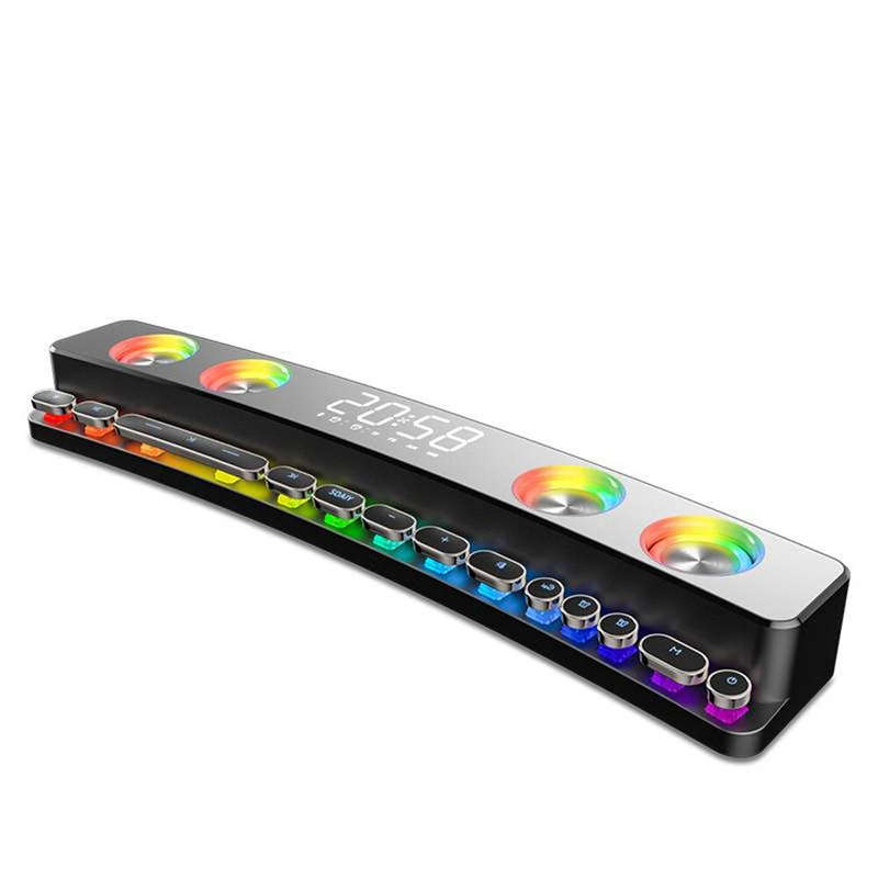 Soaiy SH39 Gaming Speaker bluetooth Soundbar Computer Audio Desktop Home Clock Ga... - Basic version