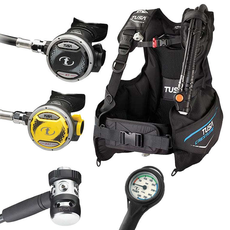 Tusa Crestline Set + FREE PUCK4 Dive Computer