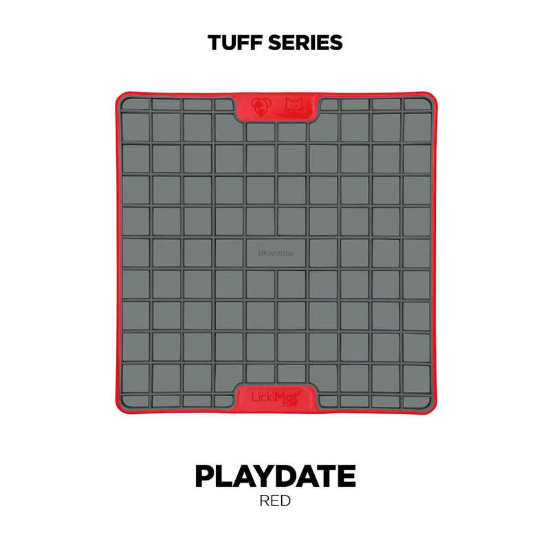 LickiMat Playdate TUFF Pet Food Bowl - Red