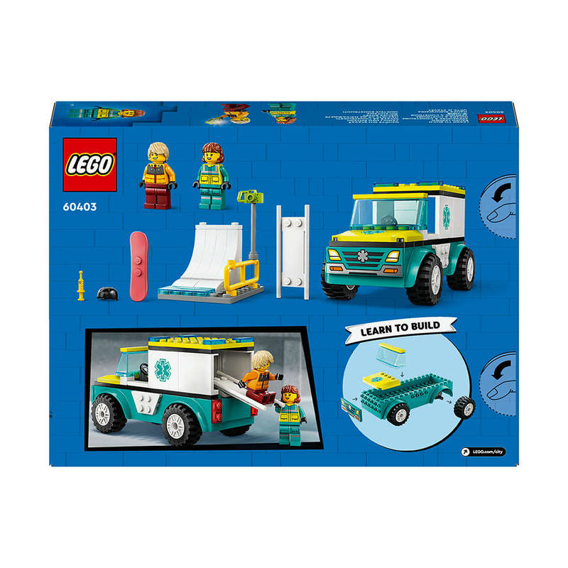 LEGO® 60403 City Great Vehicles - Emergency Ambulance And Snowboarder